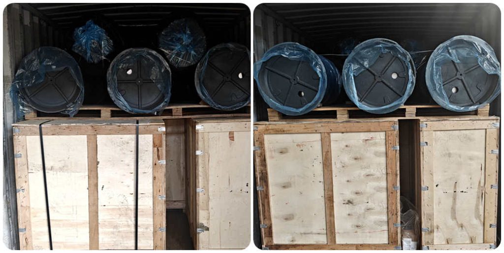 cast-iron-trash-cans-loaded-in-container-on-wooden-pallets-with-plastic-wrapping-for-export